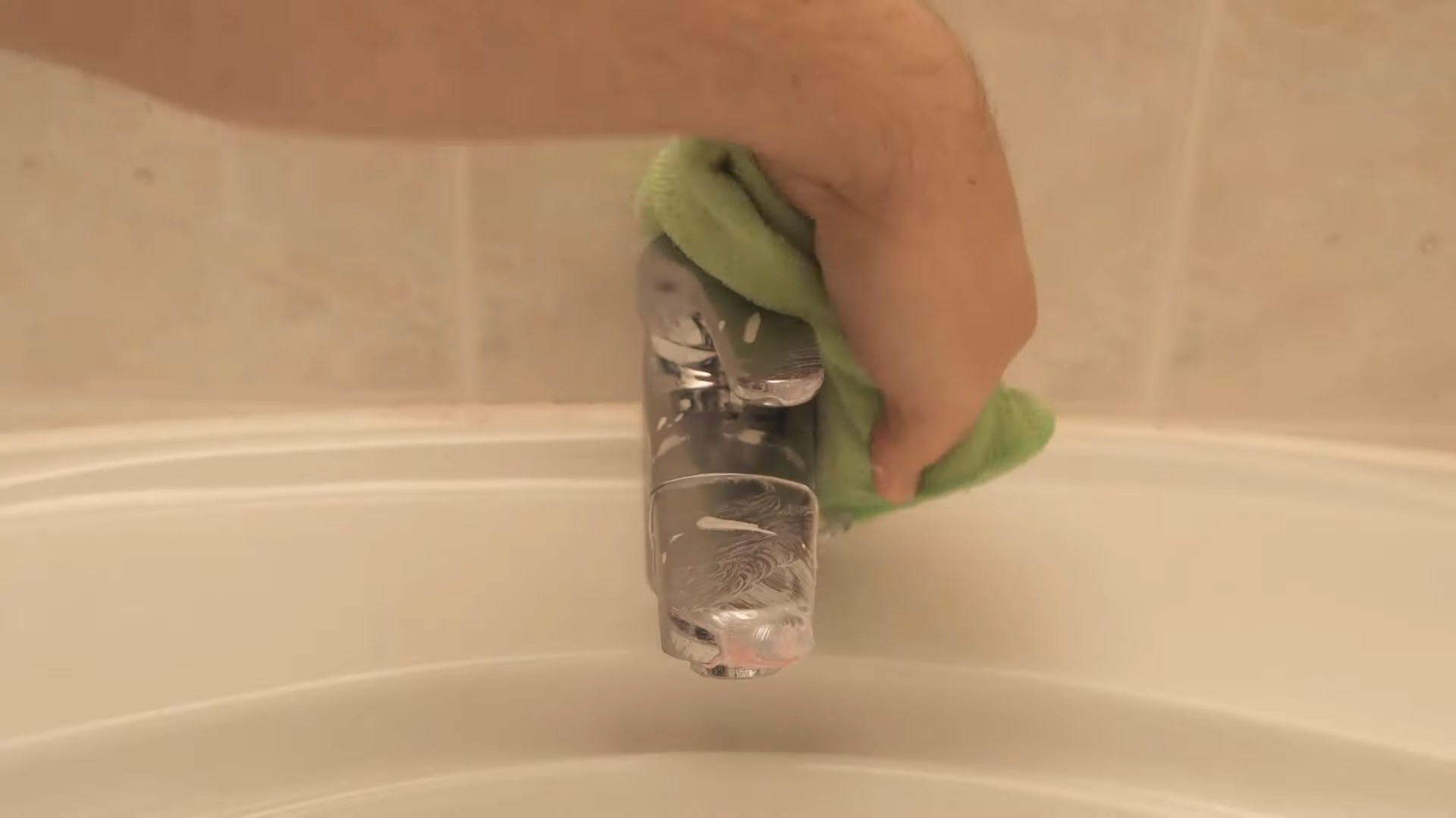 Toothpaste faucet cleaning