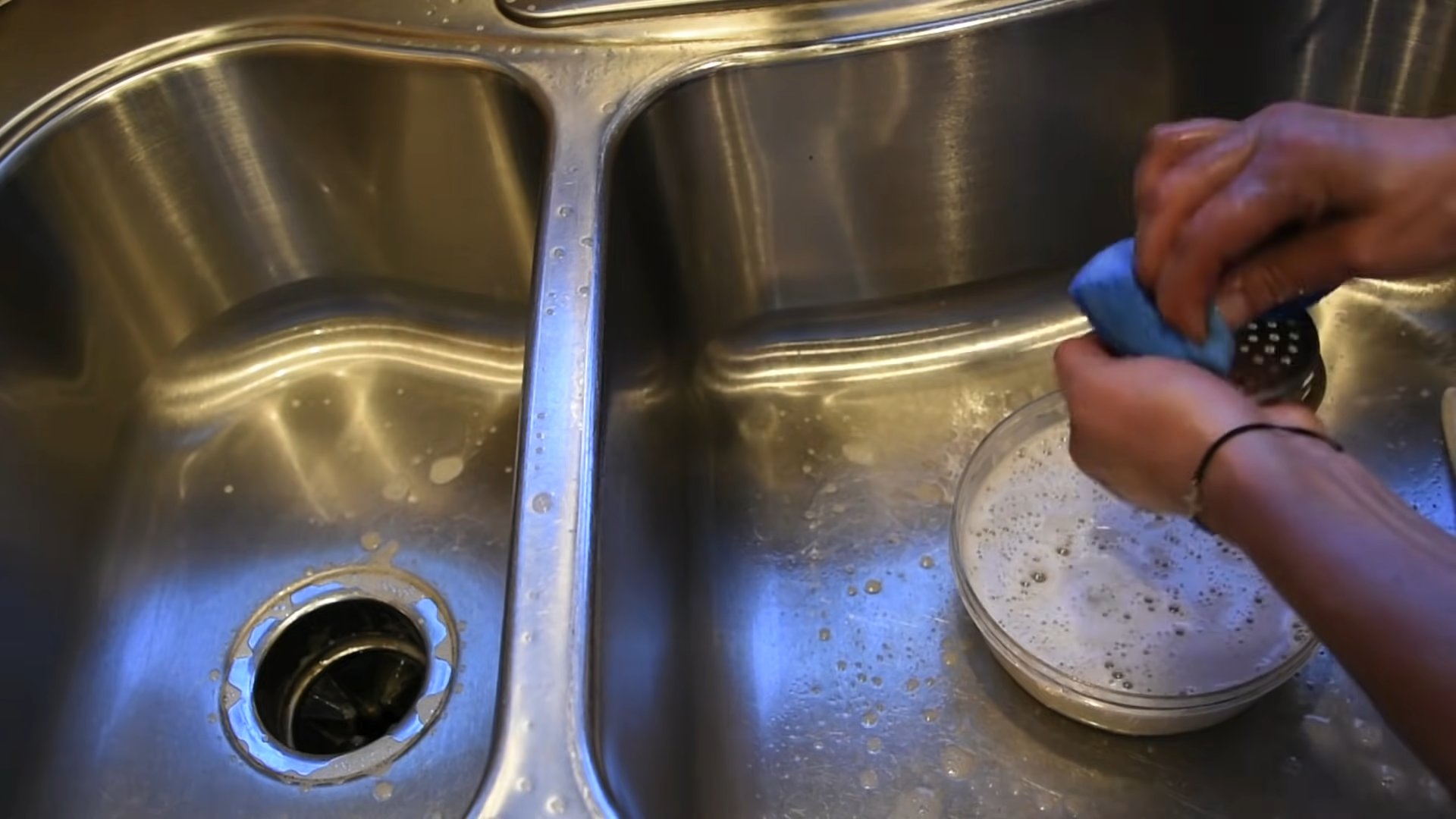 Sparkling clean kitchen sink
